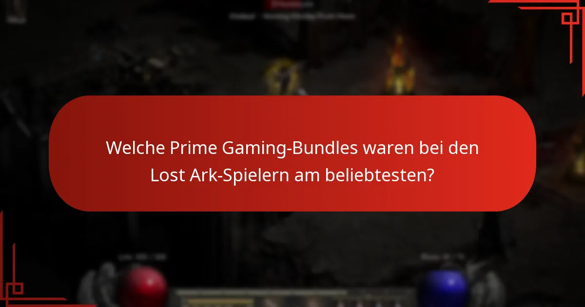 Welche Trends sind bei den Prime Gaming-Bundles von Lost Ark zu beobachten?